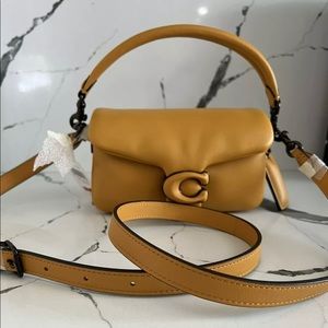Coach Tabby shoulder bag 18 in Buttercup Pillow leather